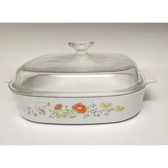 Corning Ware Wildflower 2.5 Qt. Casserole Dish Lid/ Anchor Hocking 2Qt Bakeware - Picture 6 of 16